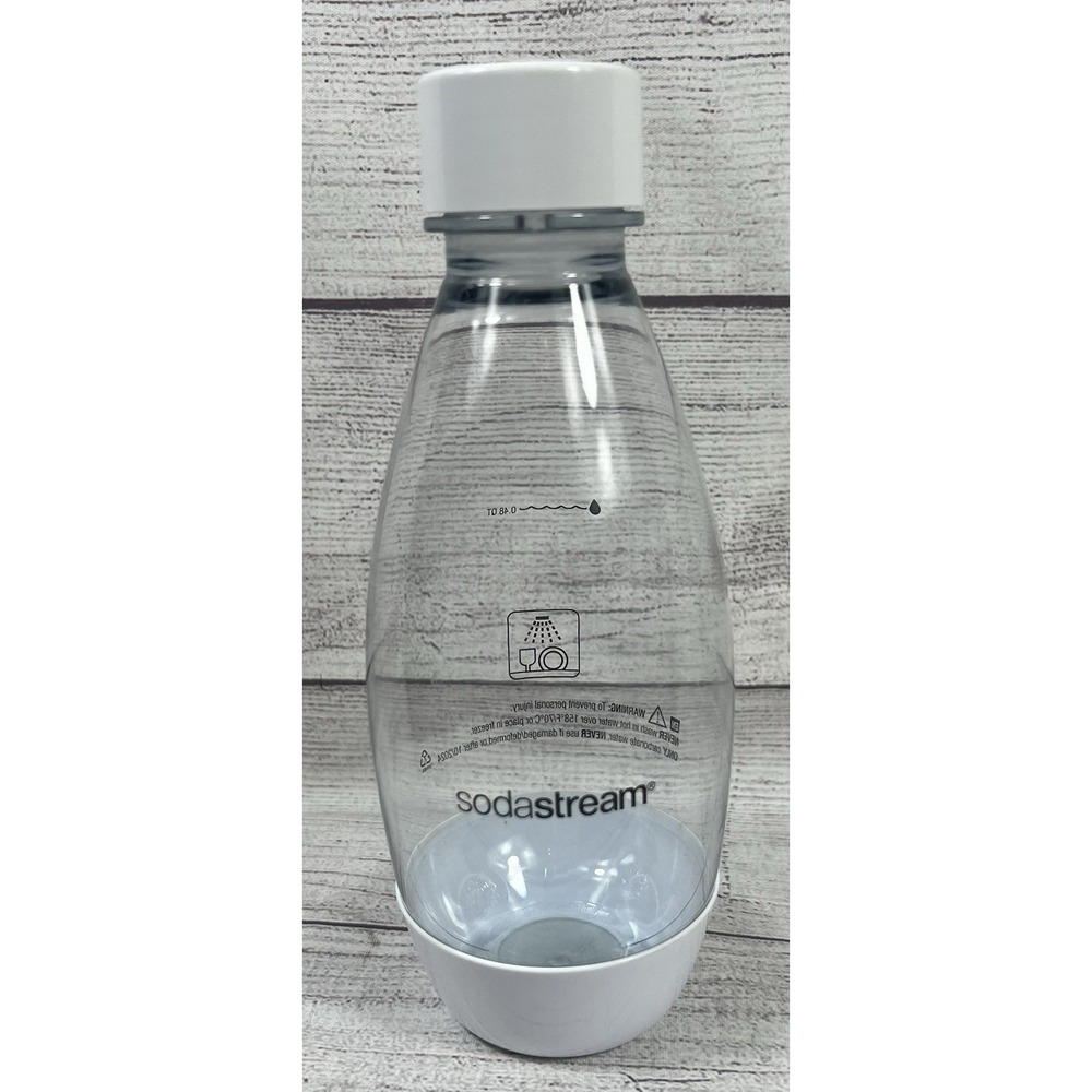 SodaStream 0.48 Qt Carbonating‎ Water Bottle White Replacement Bottle